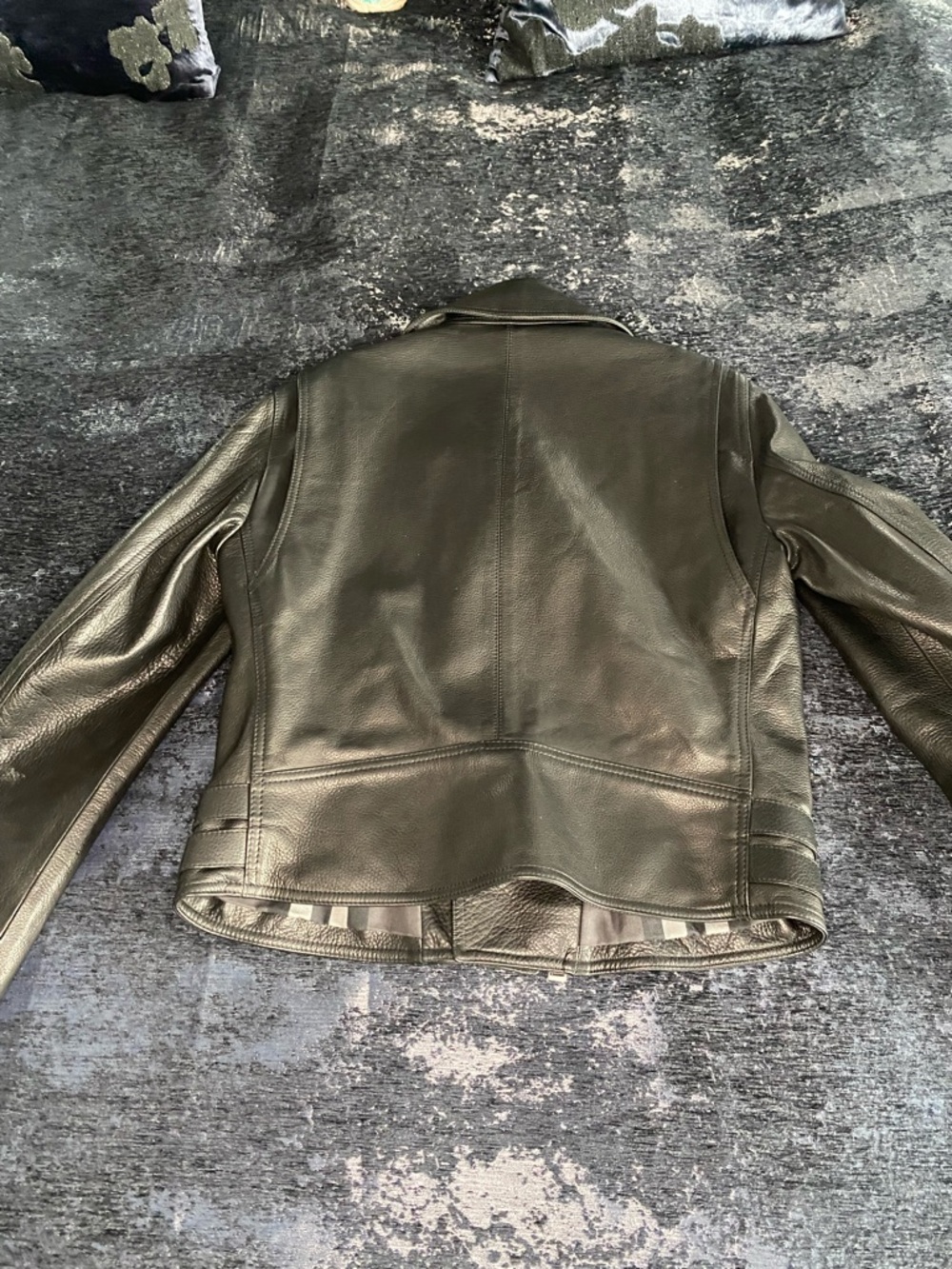Burberry Black Leather Moto Bomber Jacket - Men's - Picture 3 of 6